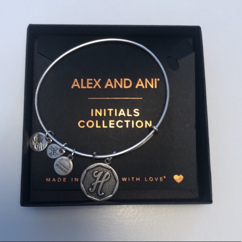Alex and Ani “H” initial necklace